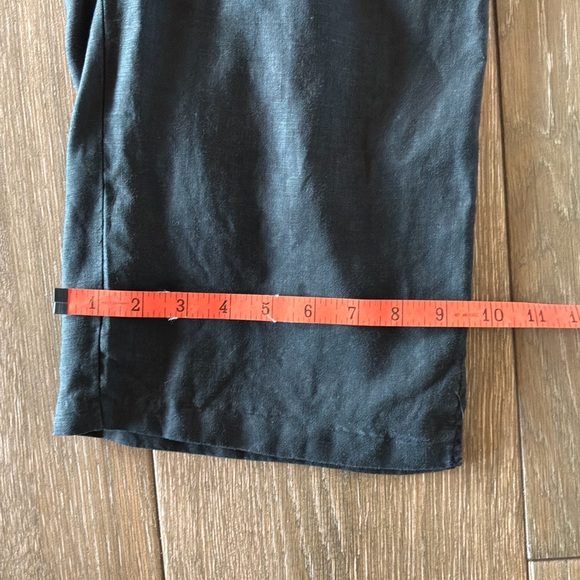 Richard Malcolm women’s black 100% linen cropped wide leg pants Sz 12 petite - Picture 6 of 10